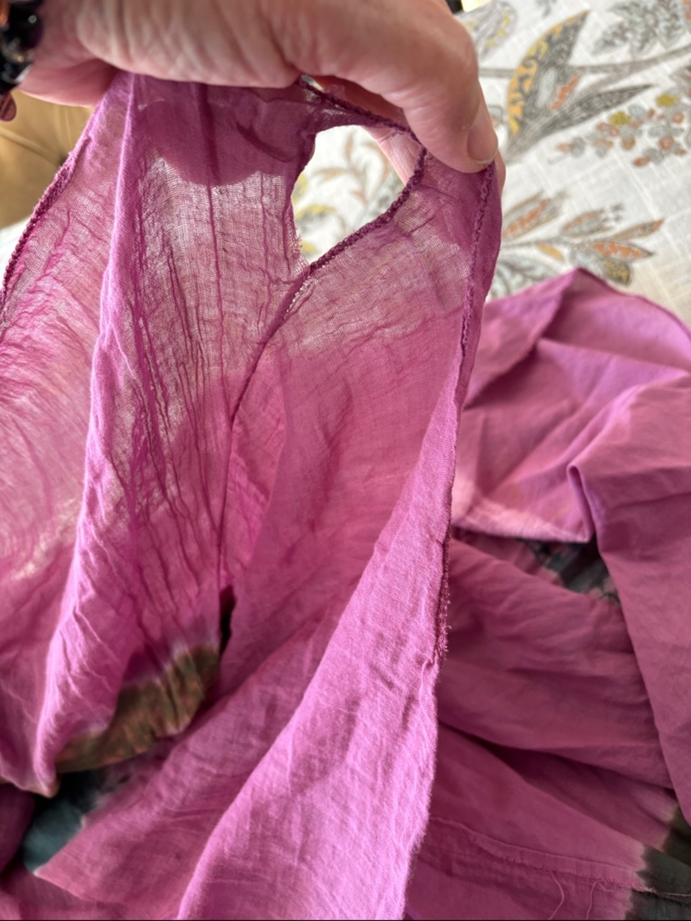 BABA LOS ANGELES LADIES PURPE TIE DYE BOHO MAXI SKIRT-L - Picture 8 of 9